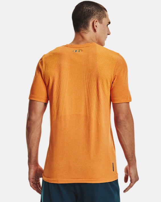 Men's UA RUSH™ Seamless Short Sleeve, Orange, pdpMainDesktop image number 1